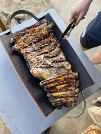 Tabla para asado de barril grande